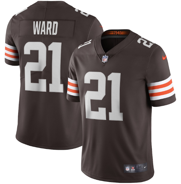 Men's Cleveland Browns #21 Denzel Ward New Brown Vapor Untouchable Limited NFL Stitched Jersey