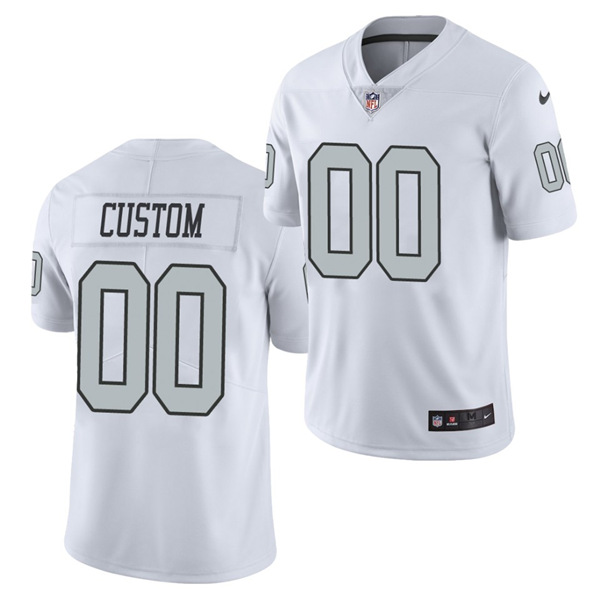 Men's Las Vegas Raiders ACTIVE PLAYER Custom White Rush Color Limited Stitched Jersey (Check description if you want Women or Youth size)