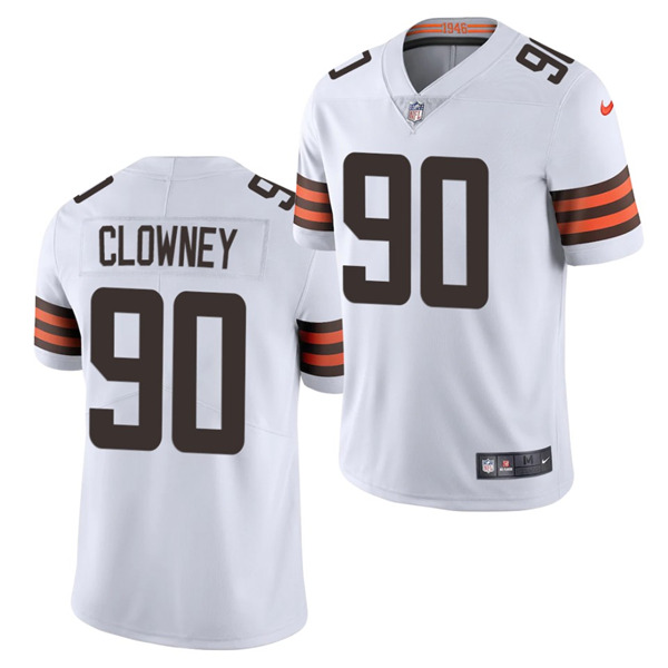 Men's Cleveland Browns #90 Jadeveon Clowney White Vapor Untouchable Limited Stitched NFL Jersey (Check description if you want Women or Youth size)