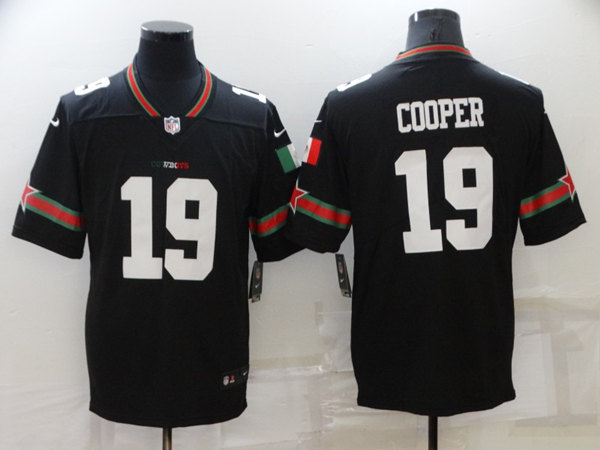 Men's Dallas Cowboys #19 Amari Cooper Black Mexico Stitched Jersey