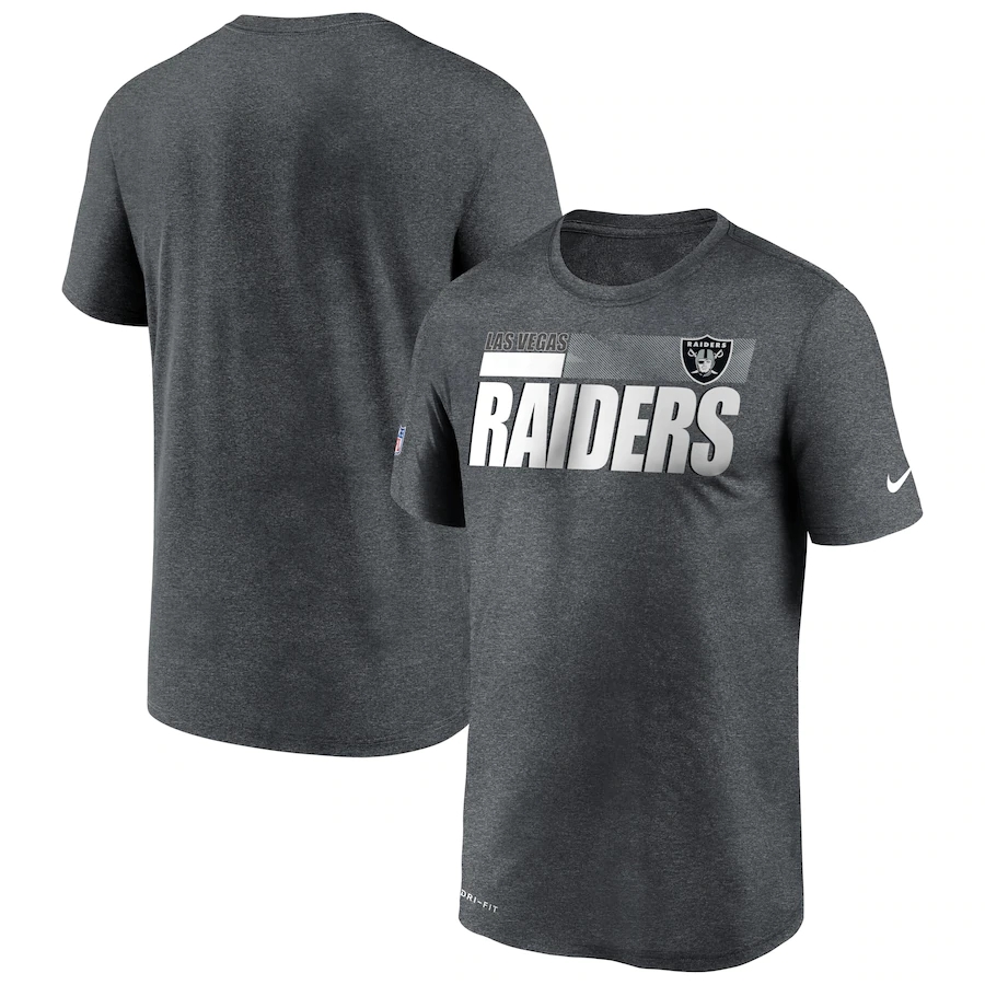 Men's Las Vegas Raiders 2020 Grey Sideline Impact Legend Performance NFL T-Shirt