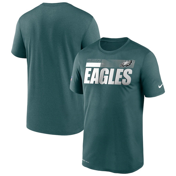 Men's Philadelphia Eagles 2020 Green Sideline Impact Legend Performance NFL T-Shirt