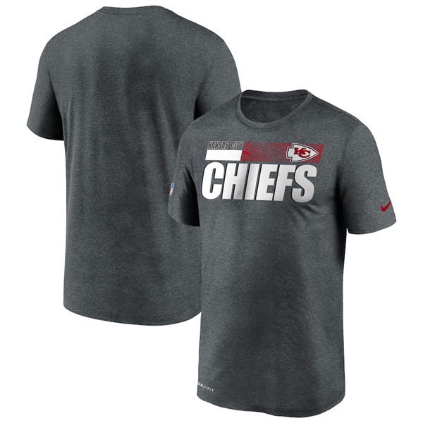Men's Kansas City Chiefs 2020 Grey Sideline Impact Legend Performance NFL T-Shirt