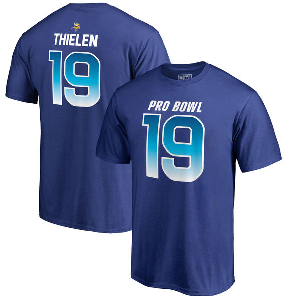 Vikings Adam Thielen AFC Pro Line 2018 NFL Pro Bowl Royal T-Shirt