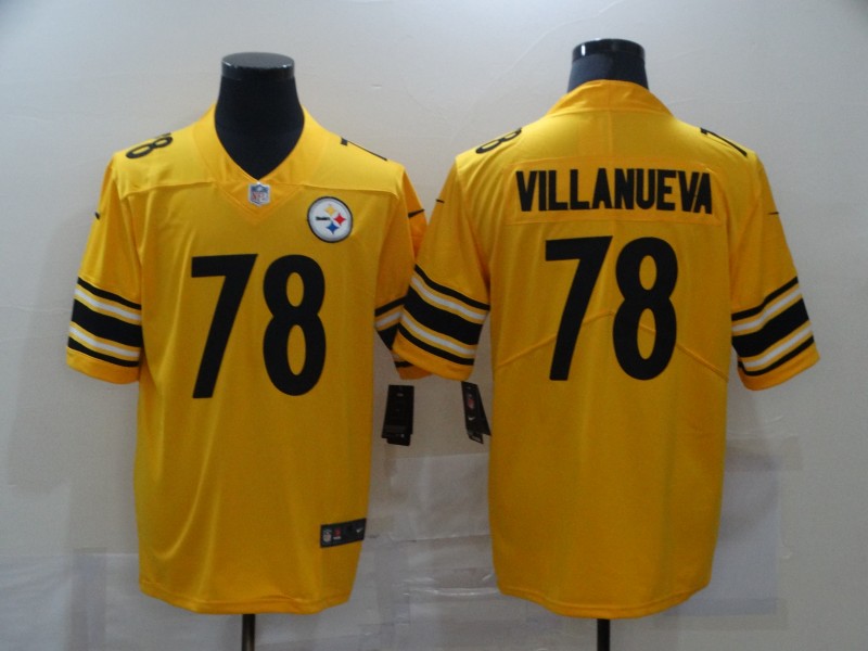 Men's Pittsburgh Steelers #78 Alejandro Villanueva Gold Inverted Legend Limited Stitched NFL Jersey
