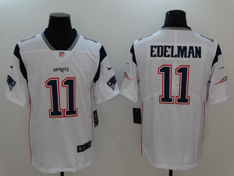 Men's New England Patriots #11 Julian Edelman White Vapor Untouchable Player Limited Jersey