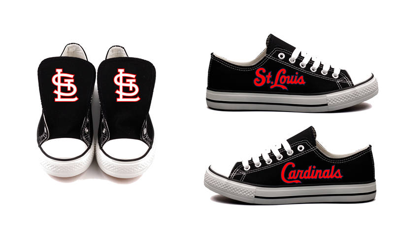 Women Or Youth MLB St.Louis Cardinals Repeat Print Low Top Sneakers 003