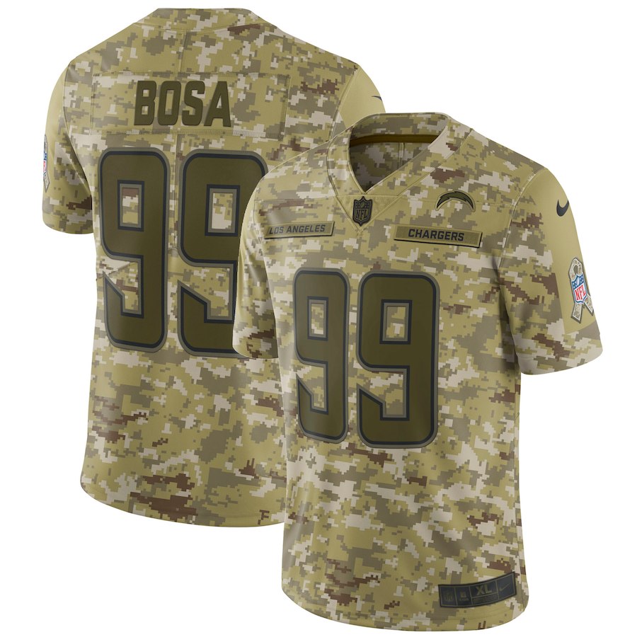 Men's Chargers #99 Joey Bosa 2018 Camo Salute to Service Limited Stitched NFL Jersey