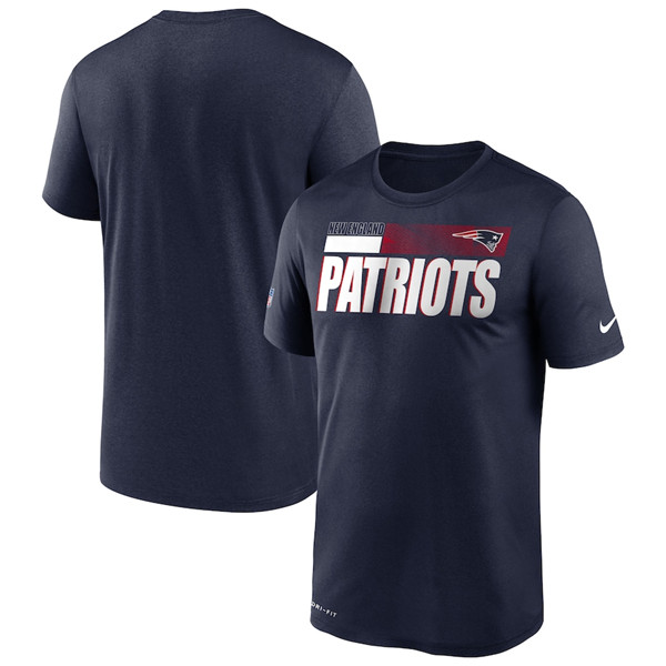 Men's New England Patriots 2020 Navy Sideline Impact Legend Performance NFL T-Shirt