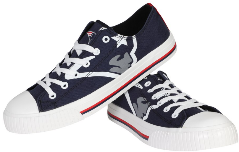 All sizes NFL New England Patriots Repeat Print Low Top Sneakers 003