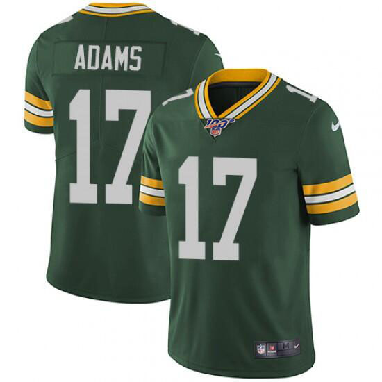 Men's Green Bay Packers #17 Davante Adams Green 2019 100th Season Vapor Untouchable Limited Stitched NFL Jersey