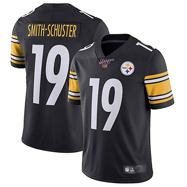 Men's Pittsburgh Steelers 100th #19 JuJu Smith-Schuster Black Stitched NFL Vapor Untouchable Limited Jersey