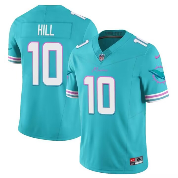 Men's Miami Dolphins #10 Tyreek Hill Aqua 2023 F.U.S.E Alternate Vapor Limited Football Stitched Jersey