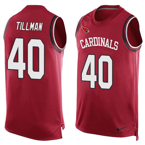 Nike Cardinals #40 Pat Tillman Red Team Color Men's Stitched NFL Limited Tank Top Jersey