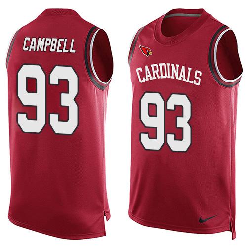 Nike Cardinals #93 Calais Campbell Red Team Color Men's Stitched NFL Limited Tank Top Jersey
