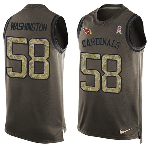 Nike Cardinals #58 Daryl Washington Green Men's Stitched NFL Limited Salute To Service Tank Top Jersey
