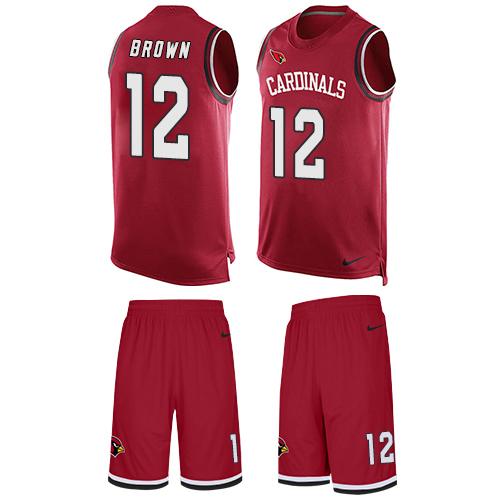 Nike Cardinals #12 John Brown Red Team Color Men's Stitched NFL Limited Tank Top Suit Jersey