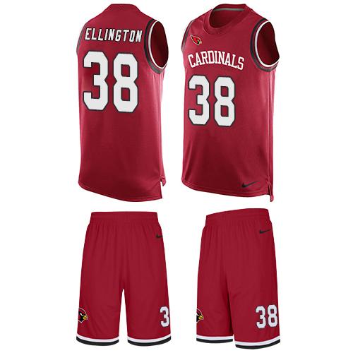 Nike Cardinals #38 Andre Ellington Red Team Color Men's Stitched NFL Limited Tank Top Suit Jersey