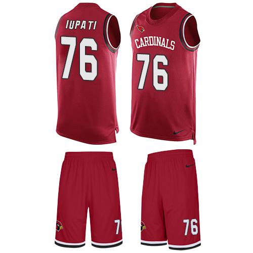 Nike Cardinals #76 Mike Iupati Red Team Color Men's Stitched NFL Limited Tank Top Suit Jersey
