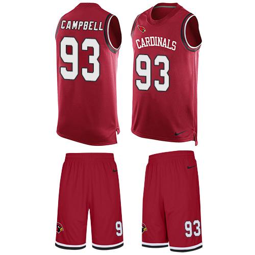 Nike Cardinals #93 Calais Campbell Red Team Color Men's Stitched NFL Limited Tank Top Suit Jersey