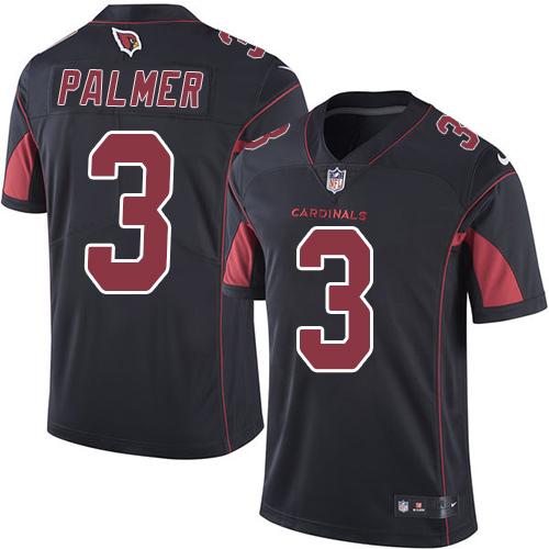Nike Cardinals #3 Carson Palmer Black Men's Stitched NFL Limited Rush Jersey