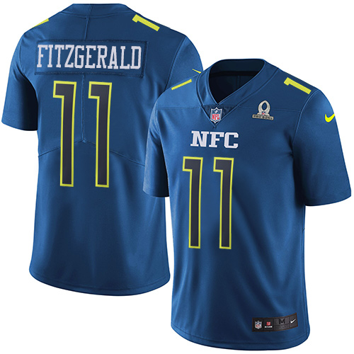 Nike Cardinals #11 Larry Fitzgerald Navy Men's Stitched NFL Limited NFC 2017 Pro Bowl Jersey