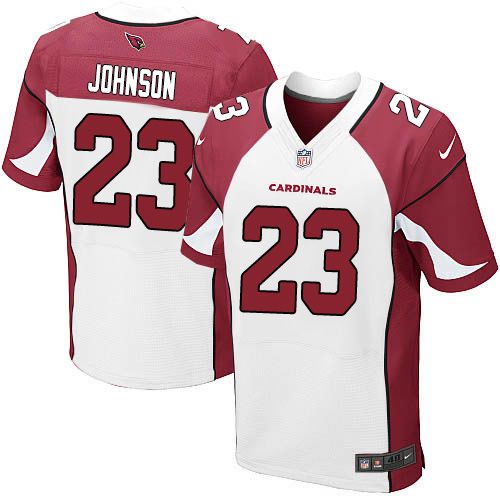 Nike Cardinals #23 Chris Johnson White Men's Stitched NFL Elite Jersey
