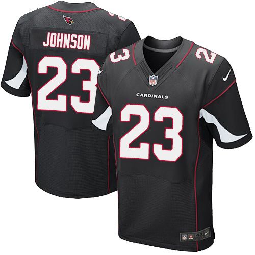 Nike Cardinals #23 Chris Johnson Black Alternate Men's Stitched NFL Elite Jersey