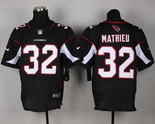 Nike Cardinals #32 Tyrann Mathieu Black Alternate Men's Stitched NFL Elite Jersey