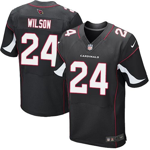 Nike Cardinals #24 Adrian Wilson Black Alternate Men's Stitched NFL Elite Jersey