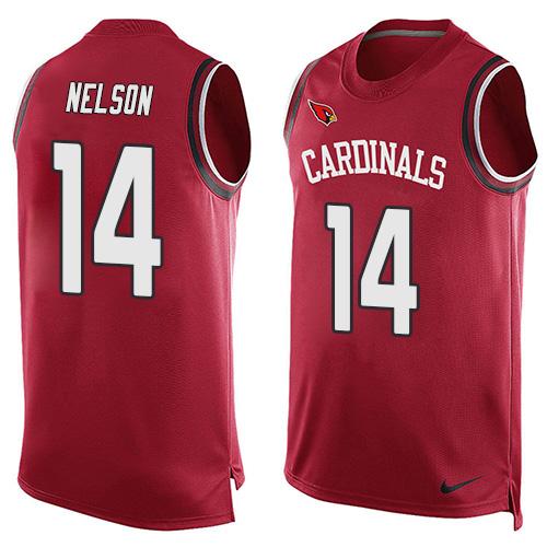 Nike Cardinals #14 J.J. Nelson Red Team Color Men's Stitched NFL Limited Tank Top Jersey
