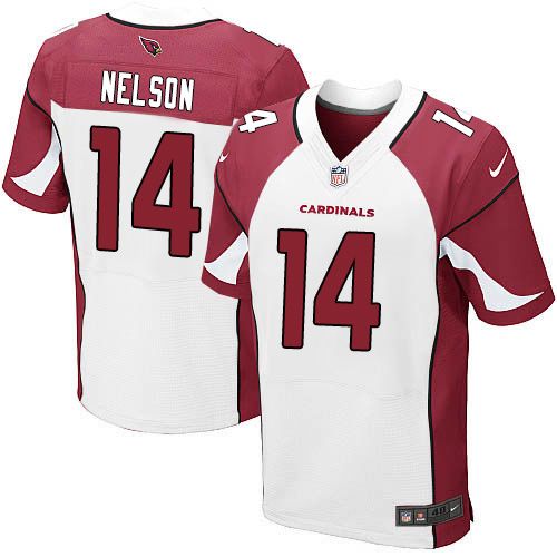Nike Cardinals #14 J.J. Nelson White Men's Stitched NFL Elite Jersey