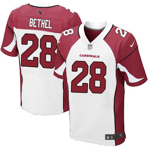 Nike Cardinals #28 Justin Bethel White Men's Stitched NFL Elite Jersey