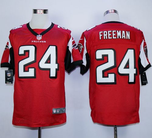 Nike Falcons #24 Devonta Freeman Red Team Color Men's Stitched NFL Elite Jersey