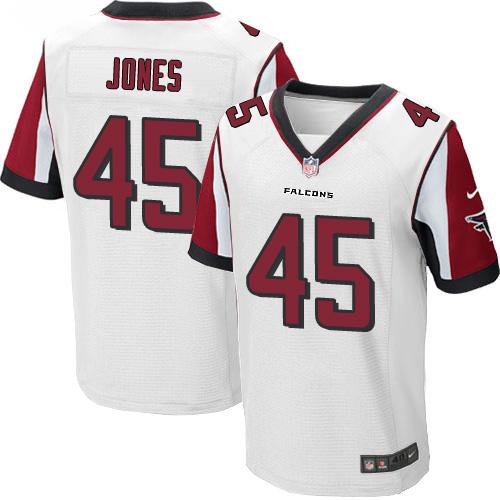 Nike Falcons #45 Deion Jones White Men's Stitched NFL Elite Jersey