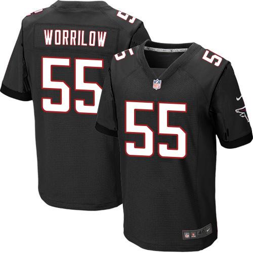 Nike Falcons #55 Paul Worrilow Black Alternate Men's Stitched NFL Elite Jersey