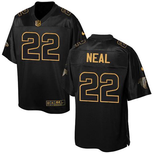 Nike Falcons #22 Keanu Neal Black Men's Stitched NFL Elite Pro Line Gold Collection Jersey