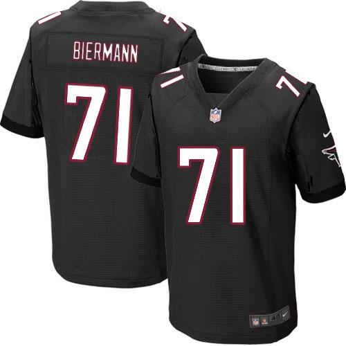 Nike Falcons #71 Kroy Biermann Black Alternate Men's Stitched NFL Elite Jersey