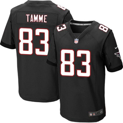 Nike Falcons #83 Jacob Tamme Black Alternate Men's Stitched NFL Elite Jersey