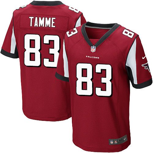 Nike Falcons #83 Jacob Tamme Red Team Color Men's Stitched NFL Elite Jersey