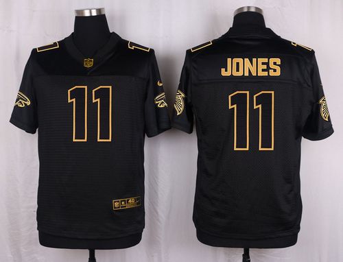 Nike Falcons #11 Julio Jones Black Men's Stitched NFL Elite Pro Line Gold Collection Jersey