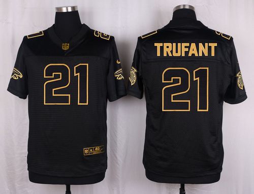 Nike Falcons #21 Desmond Trufant Black Men's Stitched NFL Elite Pro Line Gold Collection Jersey