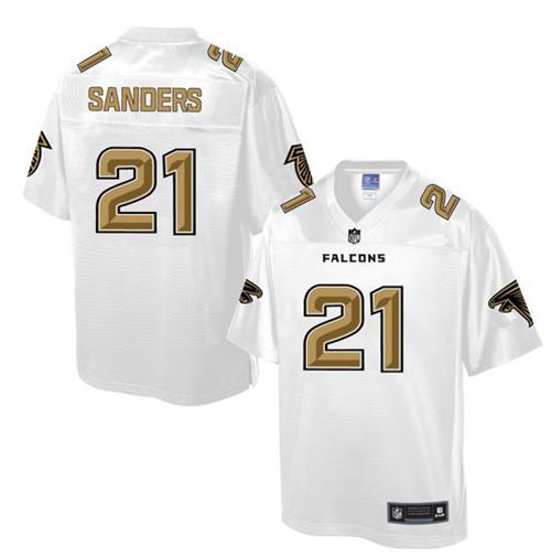 Nike Falcons #21 Deion Sanders White Men's NFL Pro Line Fashion Game Jersey