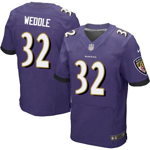 Nike Ravens #32 Eric Weddle Purple Team Color Men's Stitched NFL New Elite Jersey
