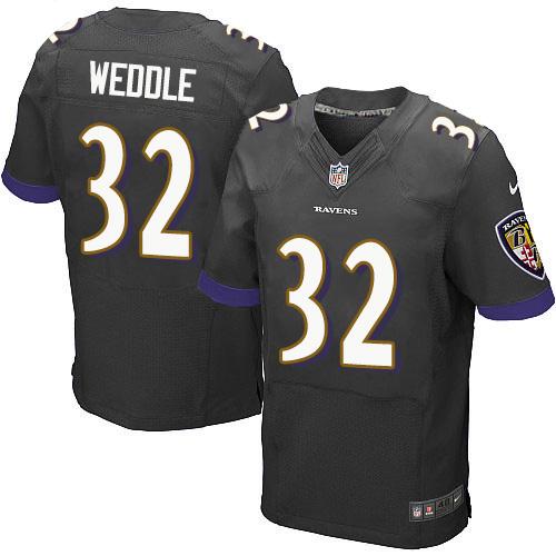 Nike Ravens #32 Eric Weddle Black Alternate Men's Stitched NFL New Elite Jersey