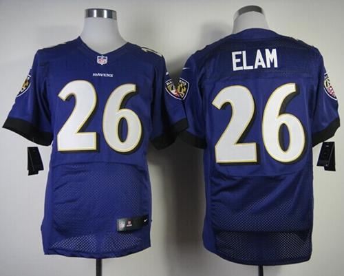 Nike Ravens #26 Matt Elam Purple Team Color Men's Stitched NFL New Elite Jersey