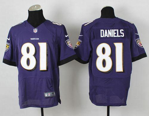 Nike Ravens #81 Owen Daniels Purple Team Color Men's Stitched NFL New Elite Jersey