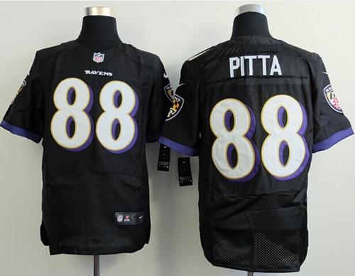 Nike Ravens #88 Dennis Pitta Black Alternate Men's Stitched NFL New Elite Jersey