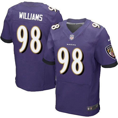 Nike Ravens #98 Brandon Williams Purple Team Color Men's Stitched NFL New Elite Jersey