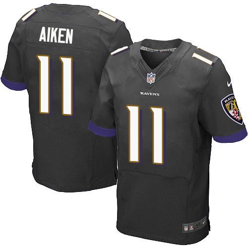 Nike Ravens #11 Kamar Aiken Black Alternate Men's Stitched NFL New Elite Jersey